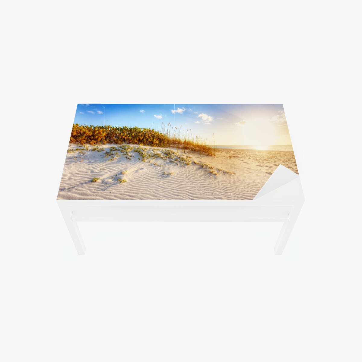 Tischaufkleber und Schreibtischaufkleber sonnenuntergang über sanddünen von Grace Bay – Wallnifity®
