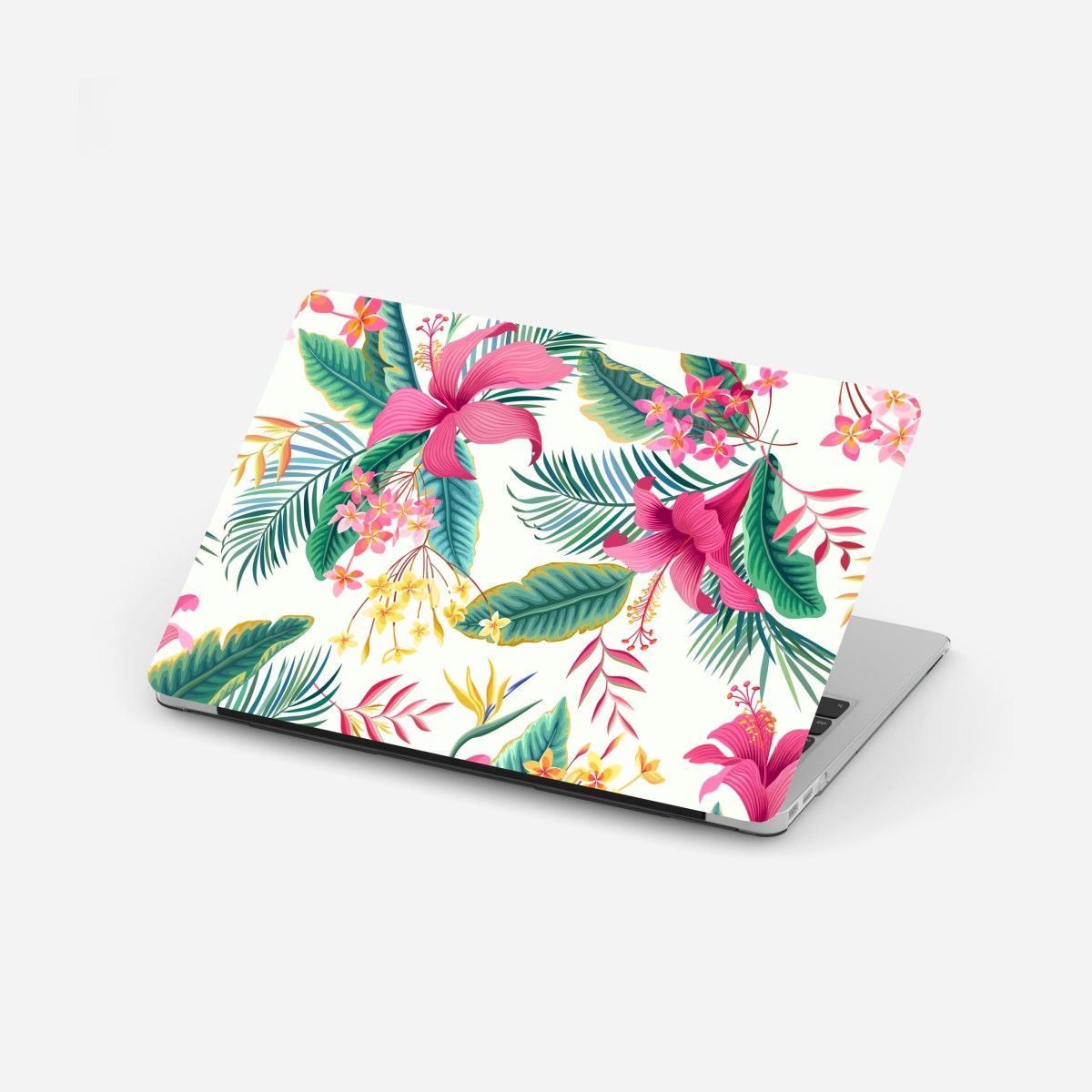 Laptop-Aufkleber tropisches botanisches blumenmuster – Wallnifity®
