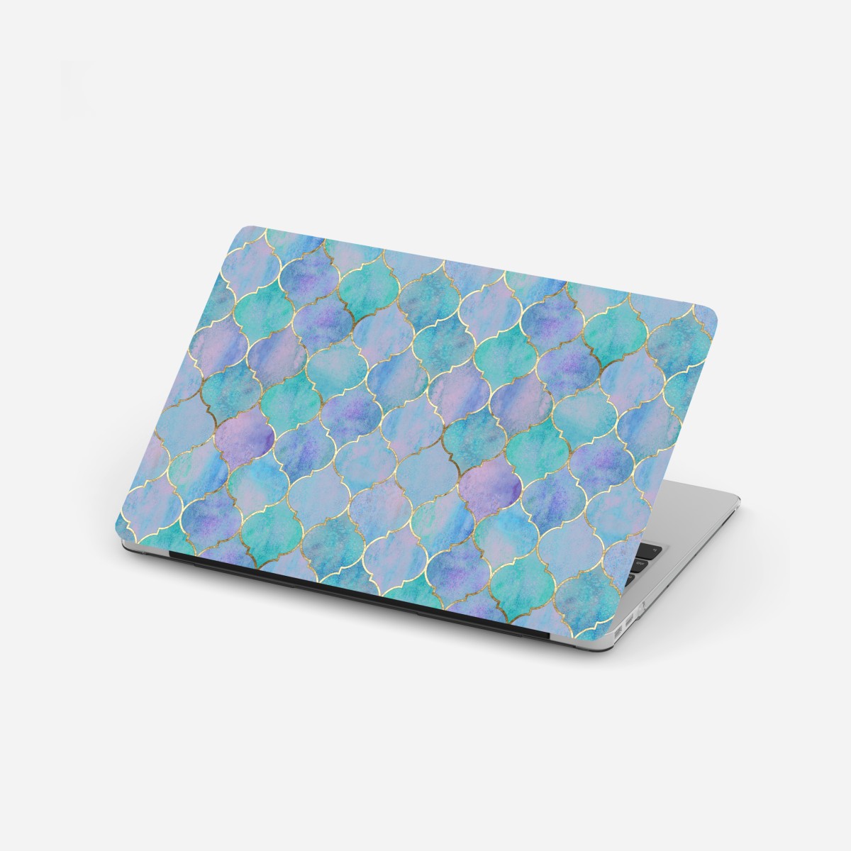 Laptop-Aufkleber pastell türkis marokkanisches fliesenmuster – Wallnifity®