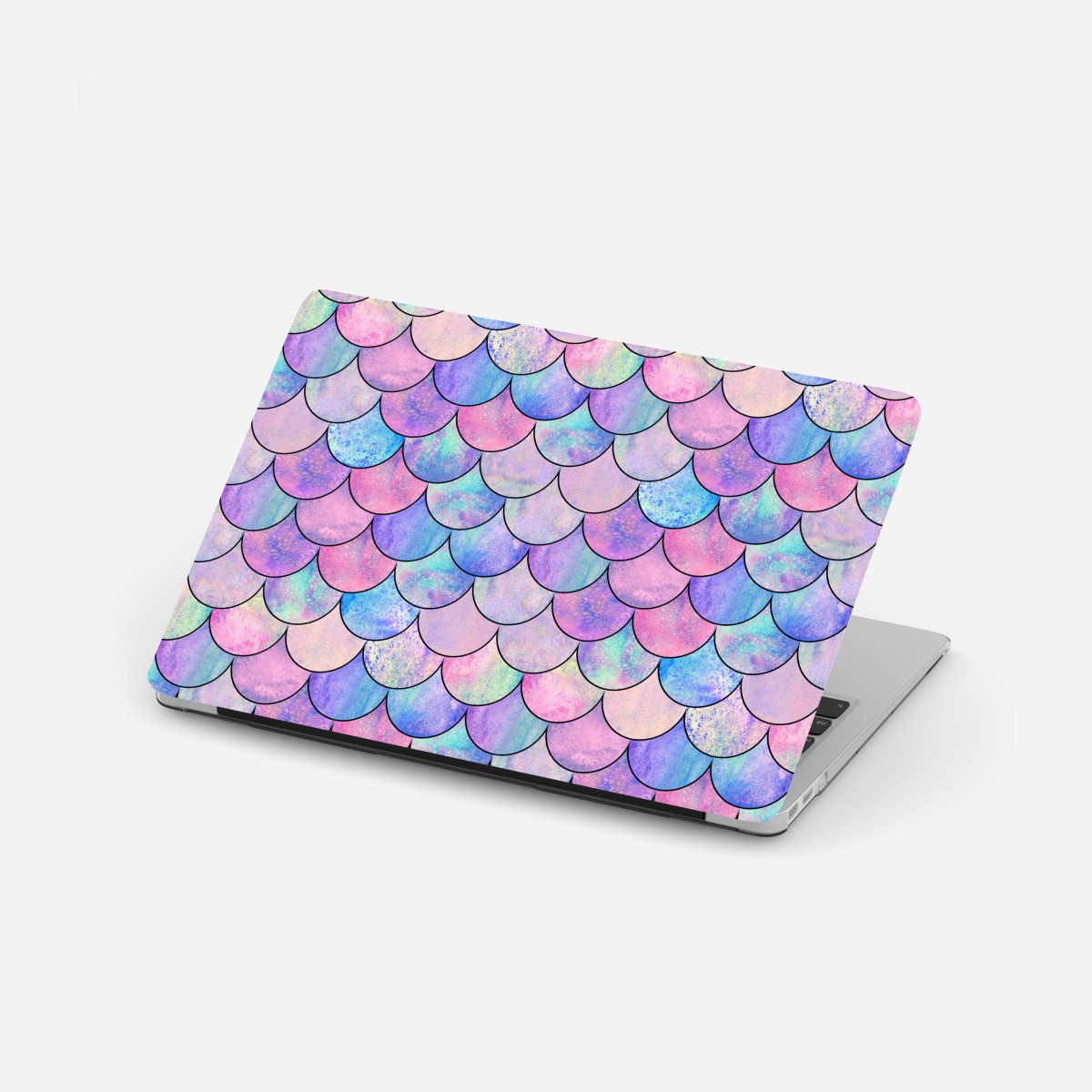 Laptop-Aufkleber pastell meerjungfrauen schuppenmuster – Wallnifity®