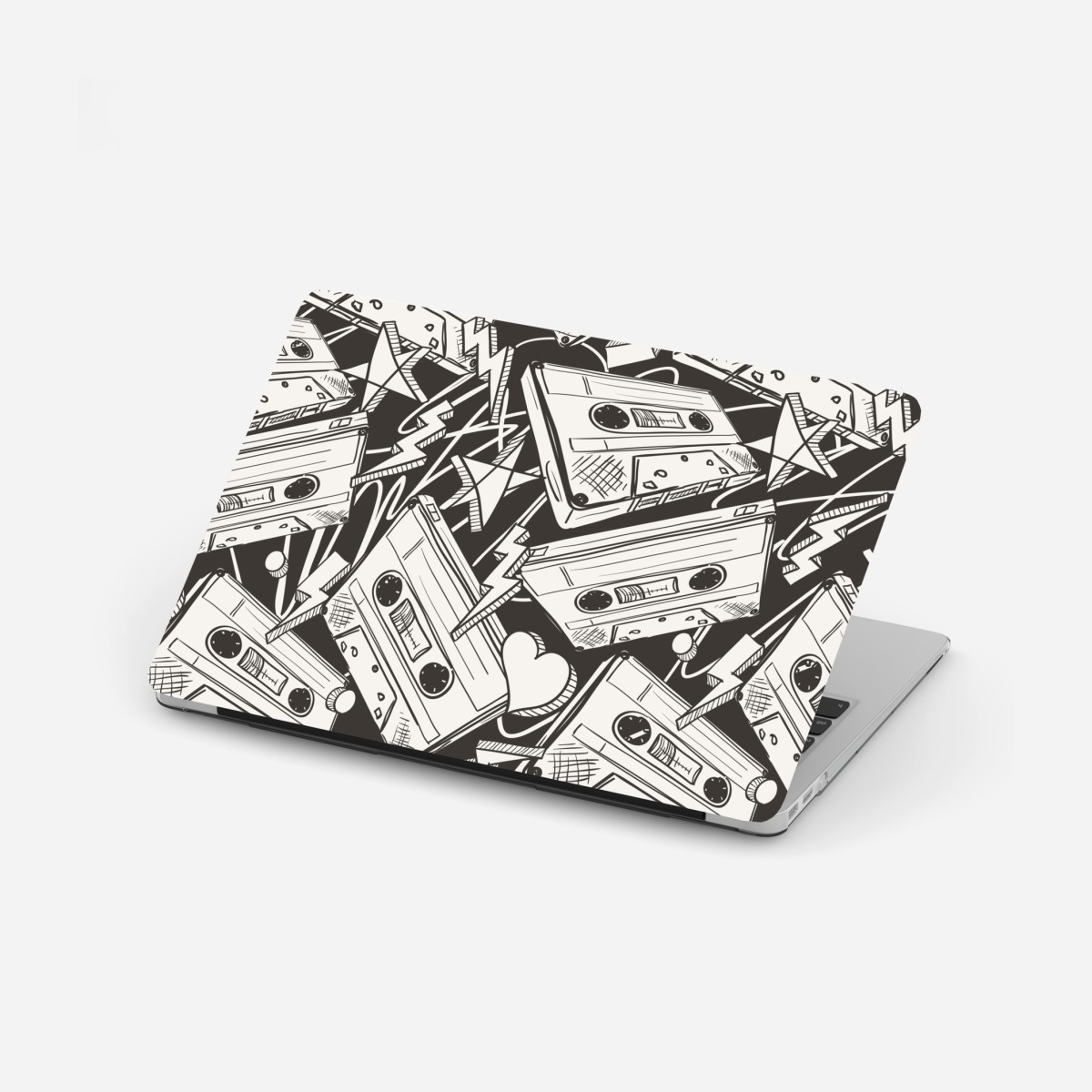 Laptop-Aufkleber vintage kassettenmuster – Wallnifity®