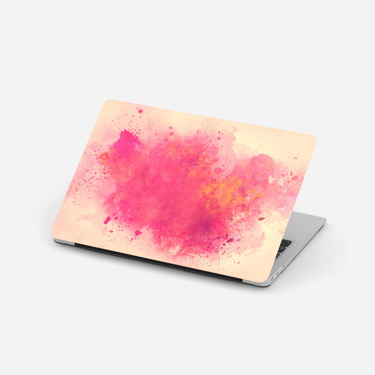 Laptop-Aufkleber lebendige rosa aquarellspritzer – Wallnifity®