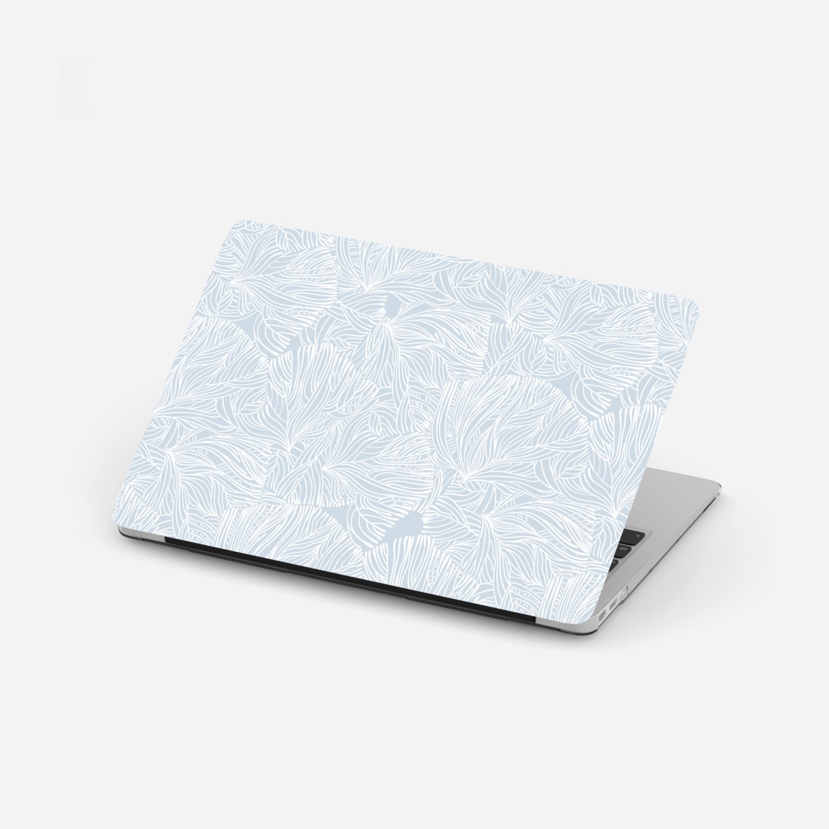 Laptop-Aufkleber sanftes blaues botanisches muster – Wallnifity®