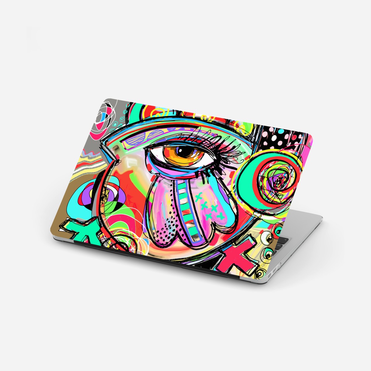 Laptop-Aufkleber lebhaftes abstraktes auge im pop-art stil – Wallnifity®