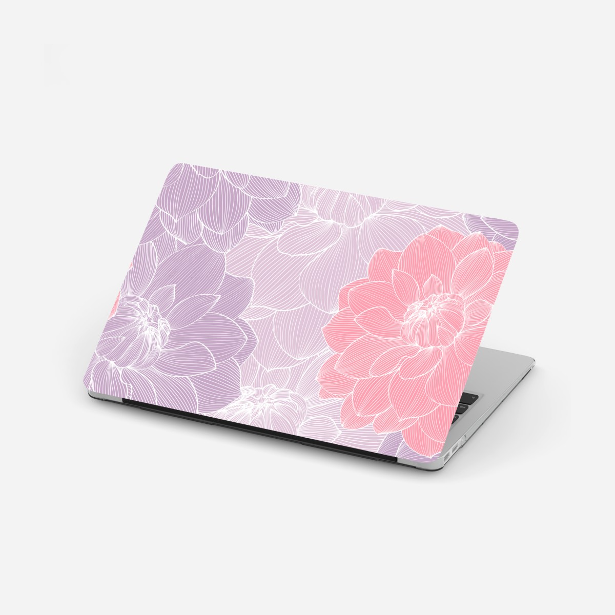 Laptop-Aufkleber zartes pastell blumenmuster – Wallnifity®