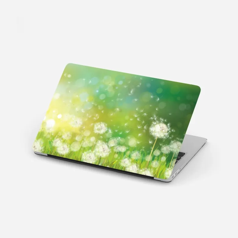 Laptop-Aufkleber frühlingswiese mit löwenzahn