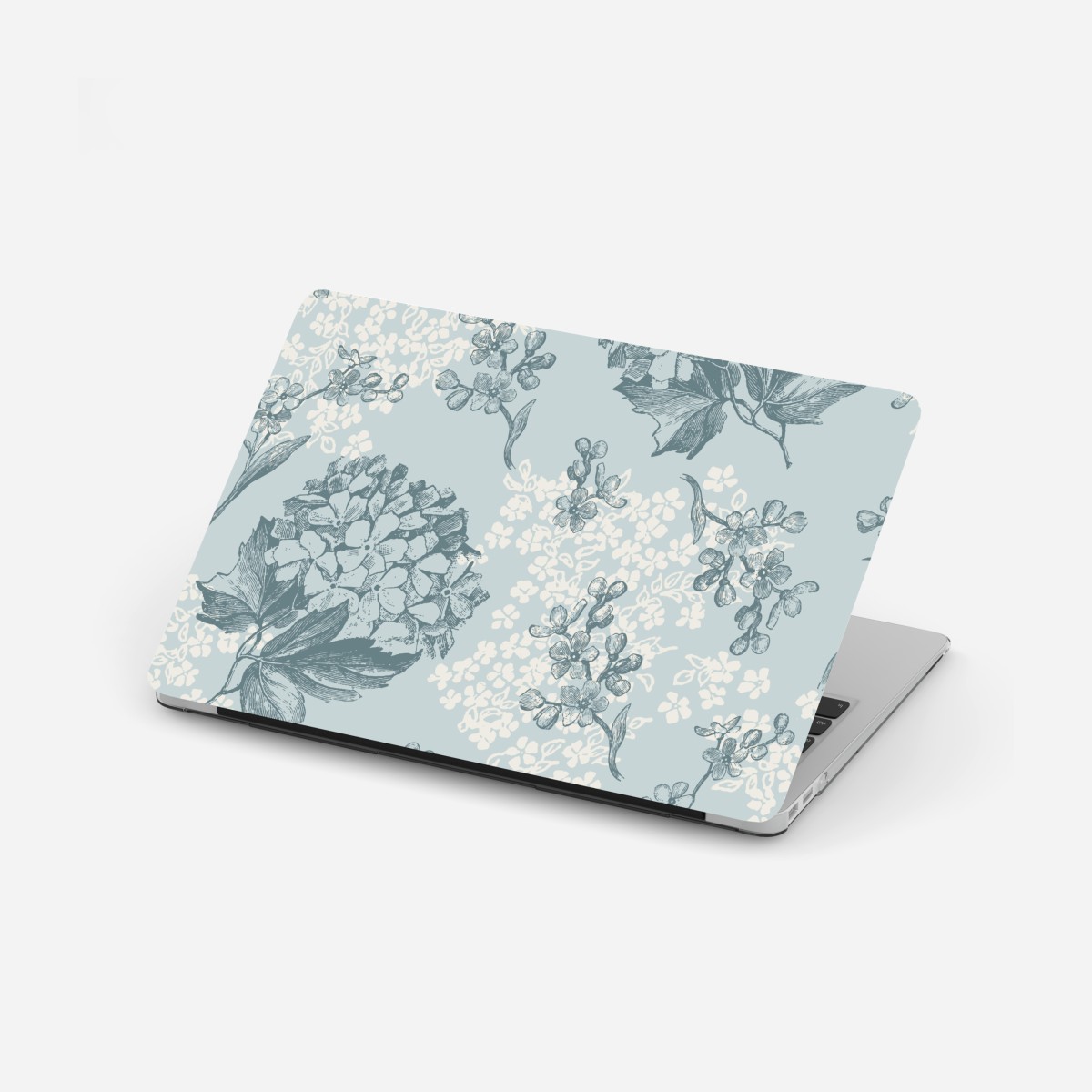 Laptop-Aufkleber zartes pastell hortensienmuster – Wallnifity®