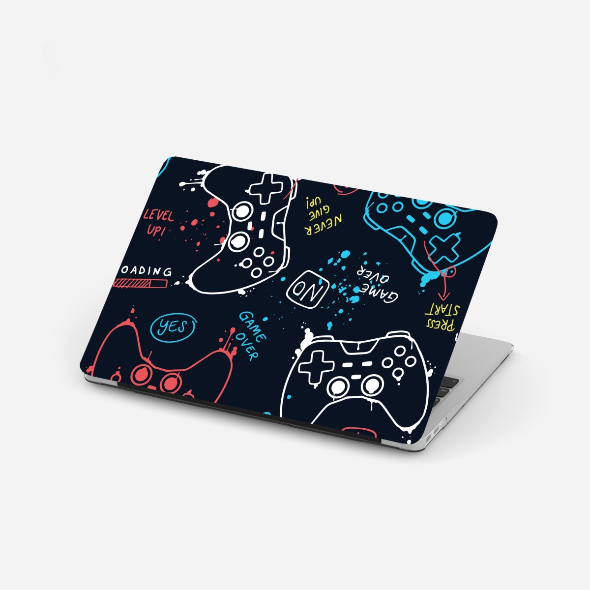 Laptop-Aufkleber buntes gamepad-muster – Wallnifity®