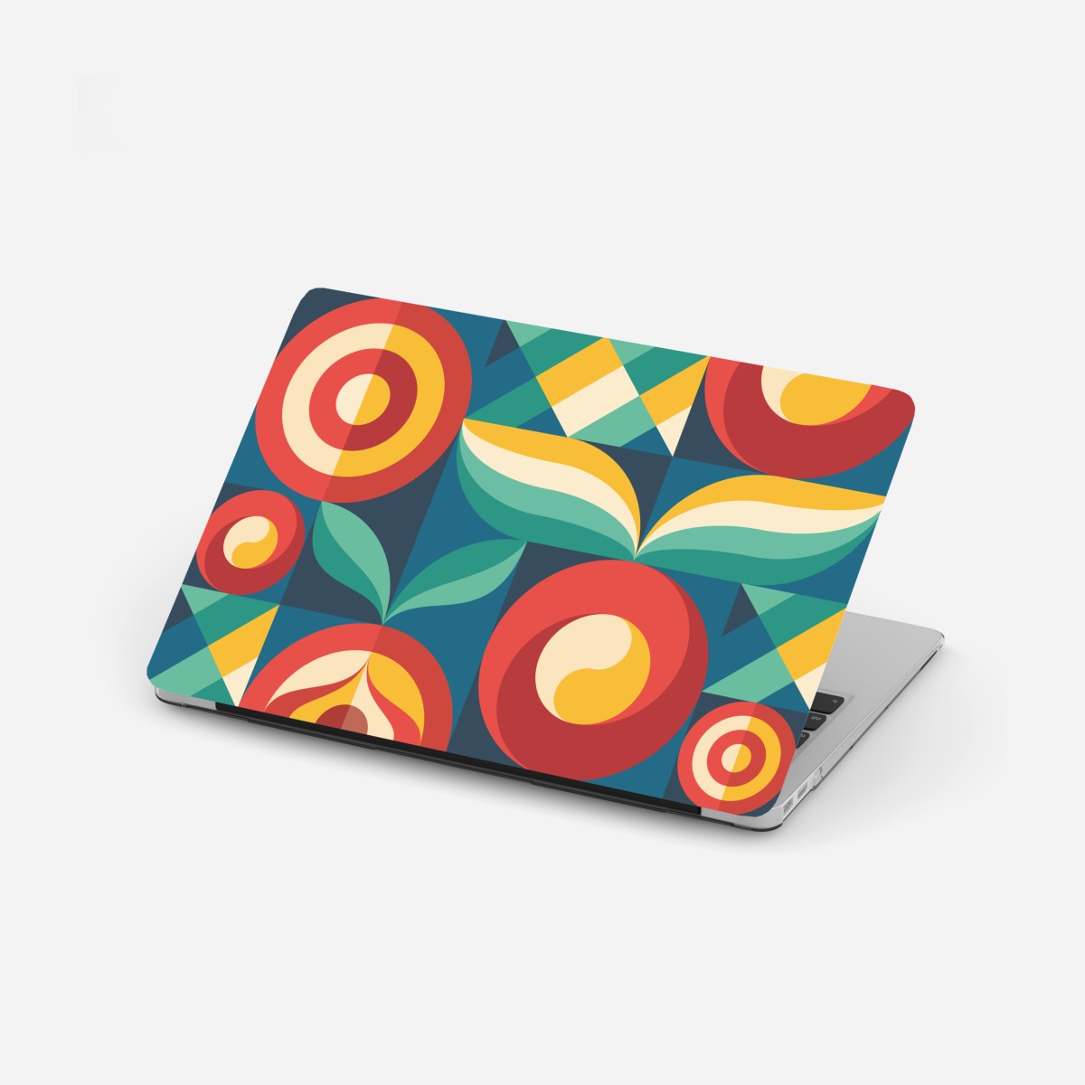 Laptop-Aufkleber lebhaftes geometrisches blumenmuster – Wallnifity®