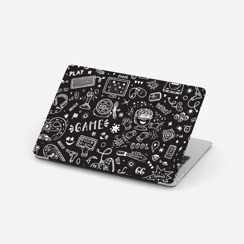 Laptop-Aufkleber handgezeichnetes gaming-muster