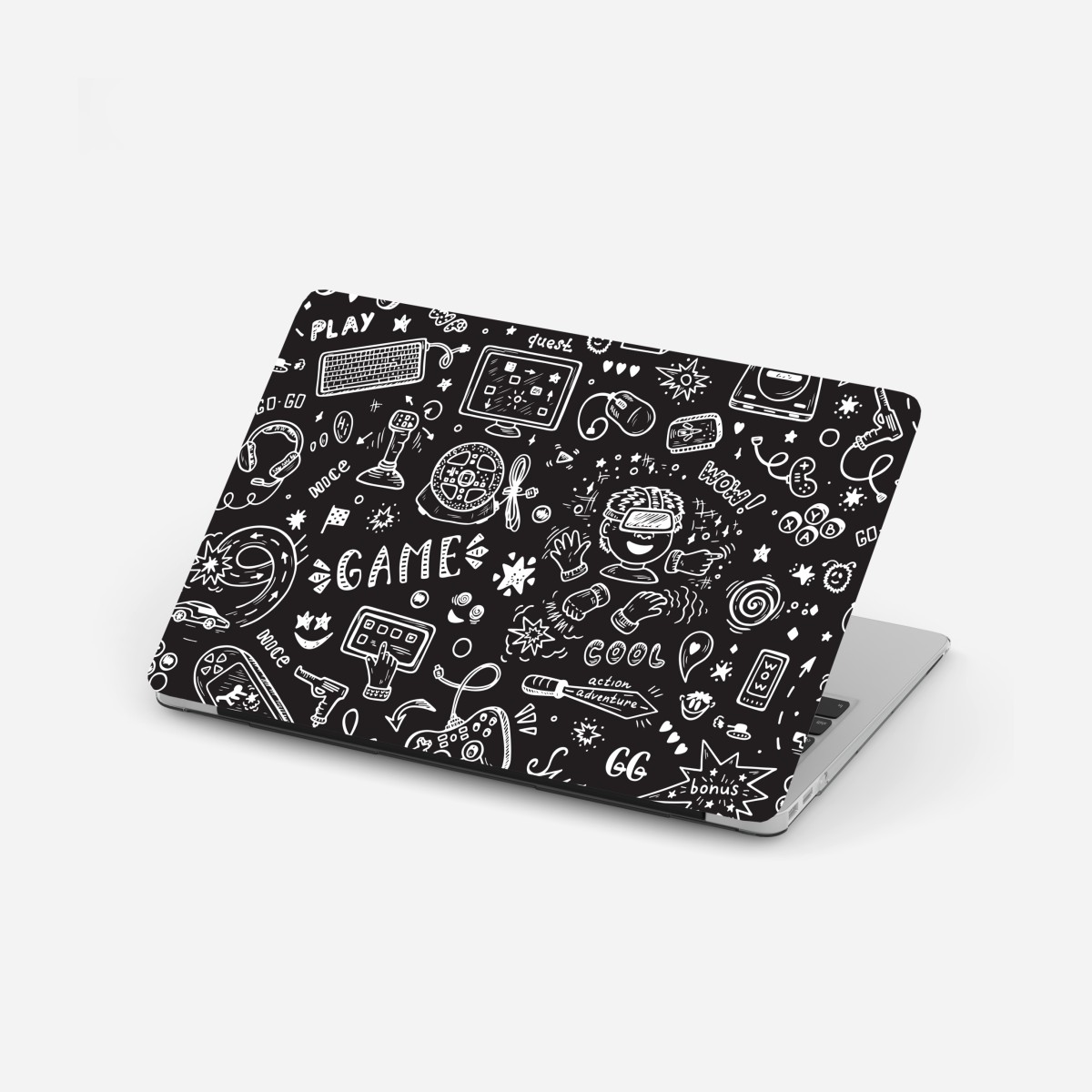 Laptop-Aufkleber handgezeichnetes gaming-muster – Wallnifity®