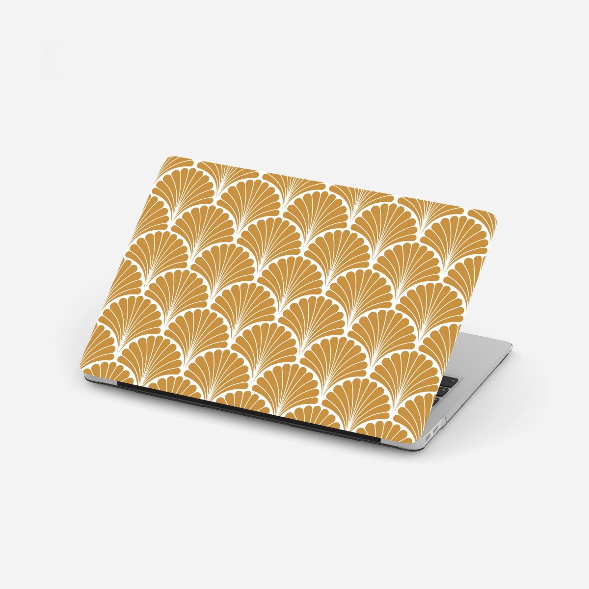 Laptop-Aufkleber goldenes fächermuster im art-deco-stil – Wallnifity®