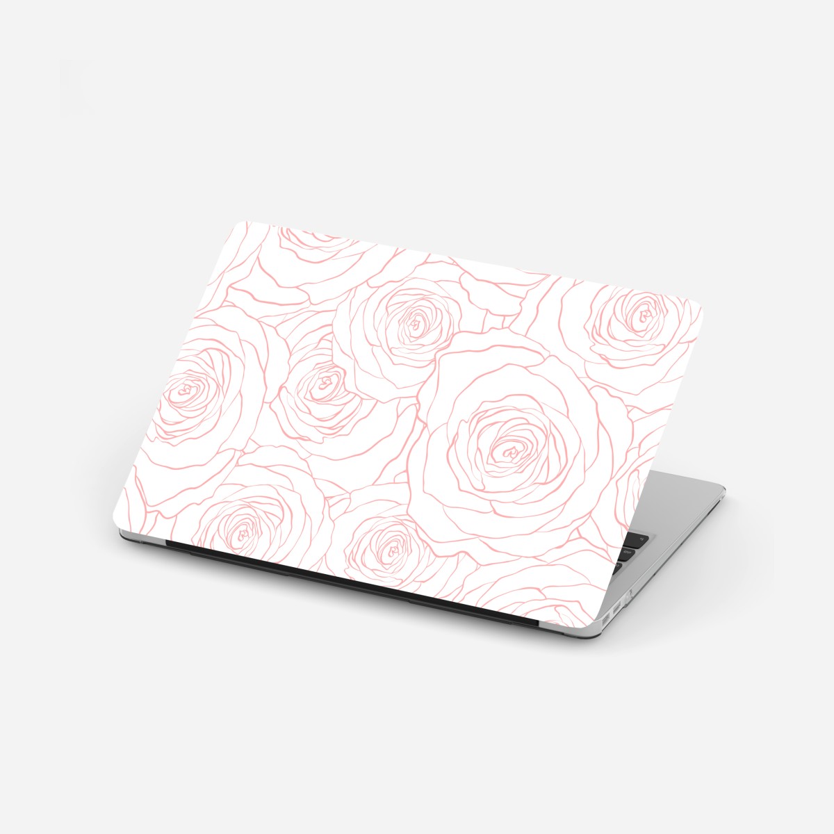 Laptop-Aufkleber zartes muster rosa rosen – Wallnifity®
