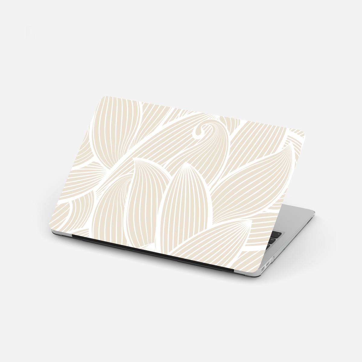 Laptop-Aufkleber zartes beige botanisches muster – Wallnifity®