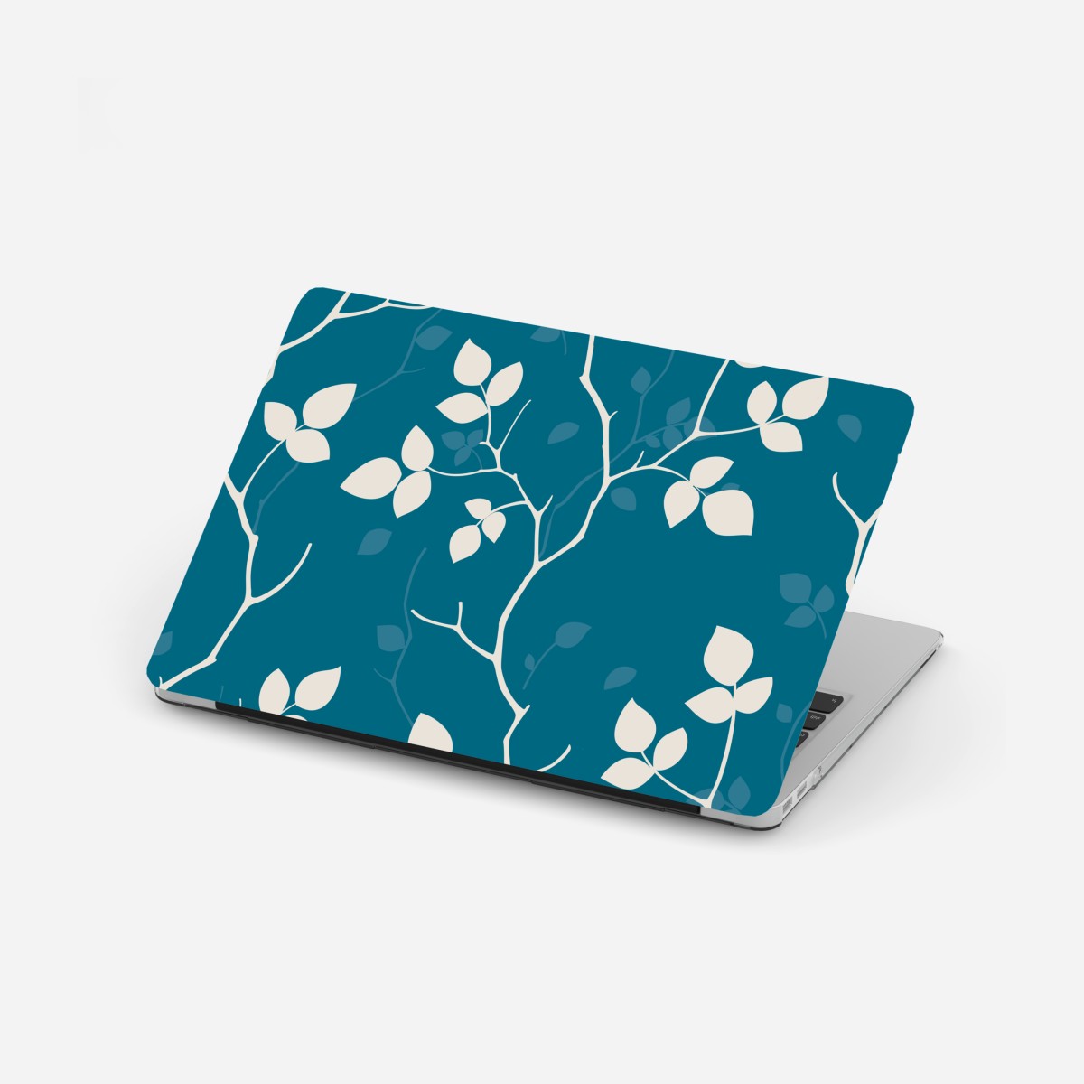 Laptop-Aufkleber türkises botanisches blattmuster – Wallnifity®