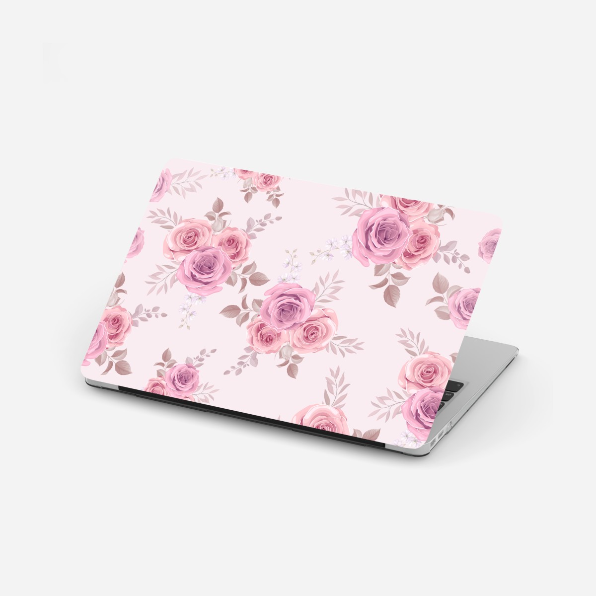 Laptop-Aufkleber zartes rosa rosenmuster – Wallnifity®