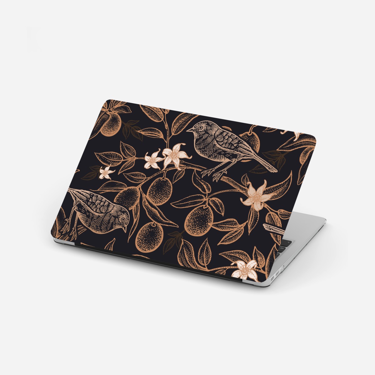 Laptop-Aufkleber vintage vogel- und zitrusmuster – Wallnifity®