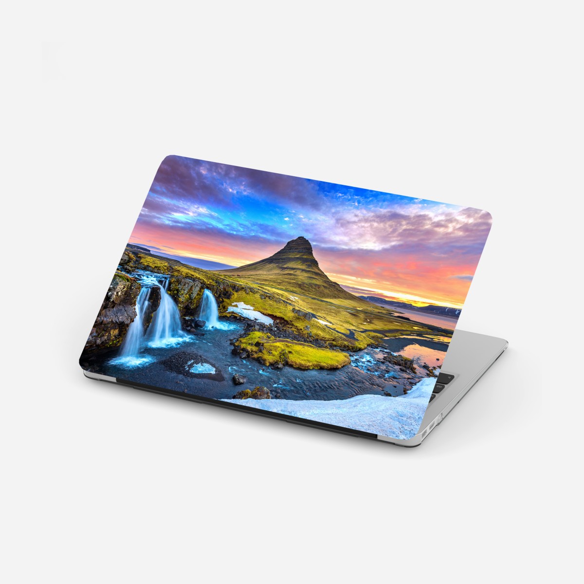 Laptop-Aufkleber Kirkjufell sonnenaufgang berglandschaft – Wallnifity®