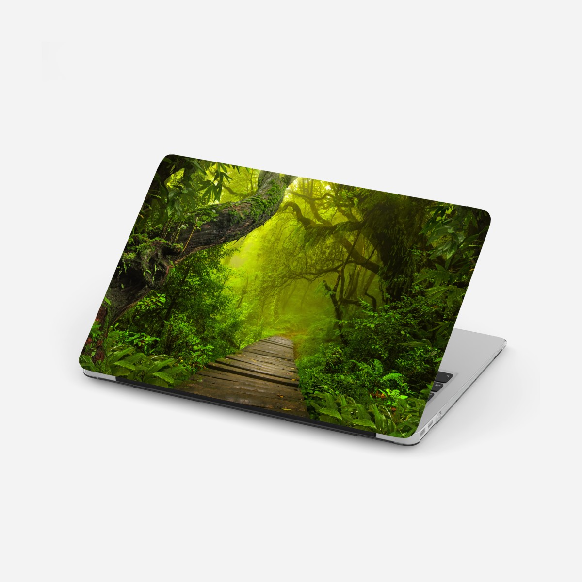 Laptop-Aufkleber mystischer grüner waldpfad – Wallnifity®
