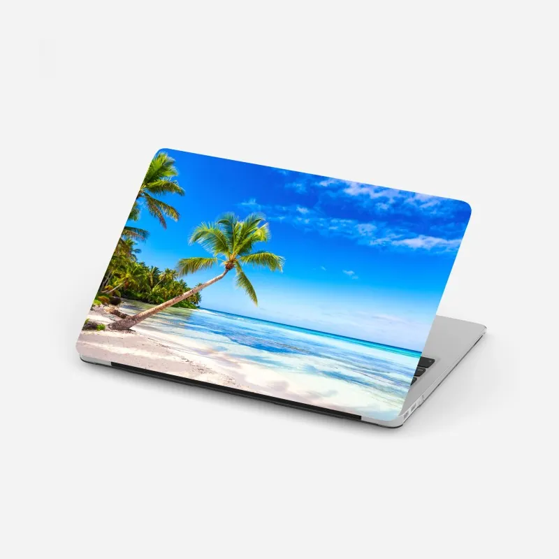 Laptop-Aufkleber tropischer palmenstrand
