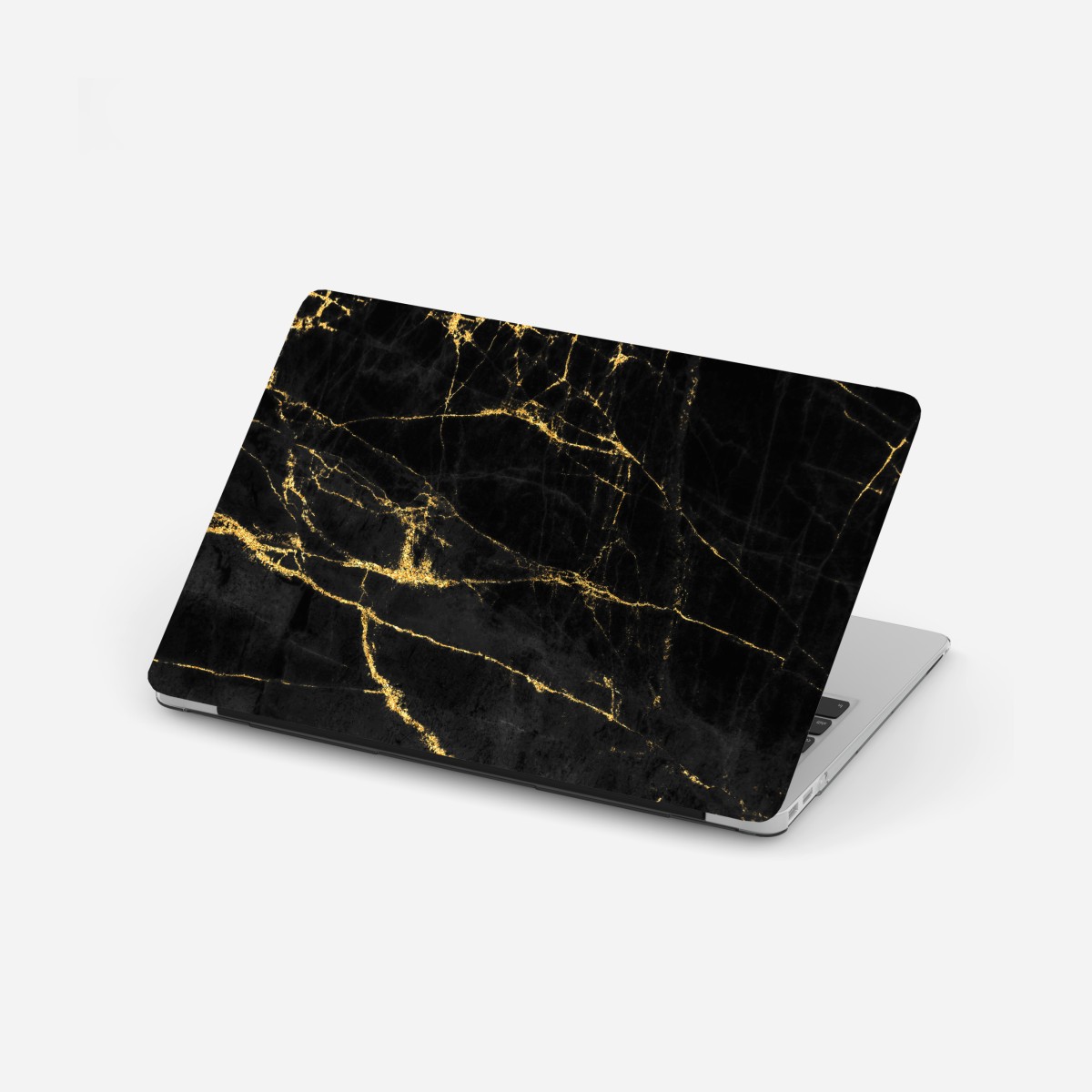 Laptop-Aufkleber schwarzer marmor mit goldenen adern – Wallnifity®