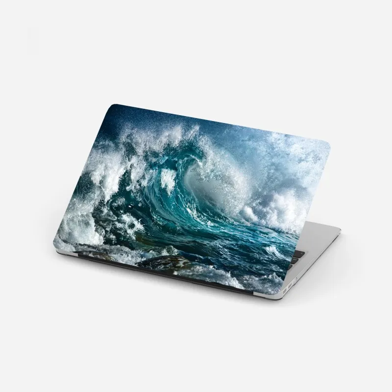 Laptop-Aufkleber türkise ozeanwelle in bewegung