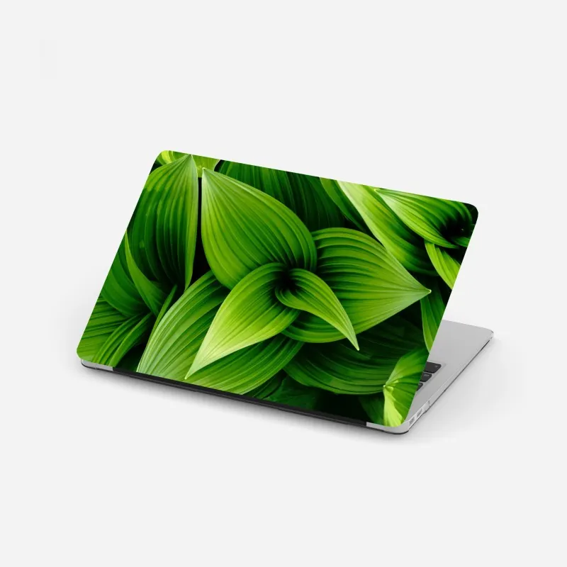 Laptop-Aufkleber üppige grüne blätter