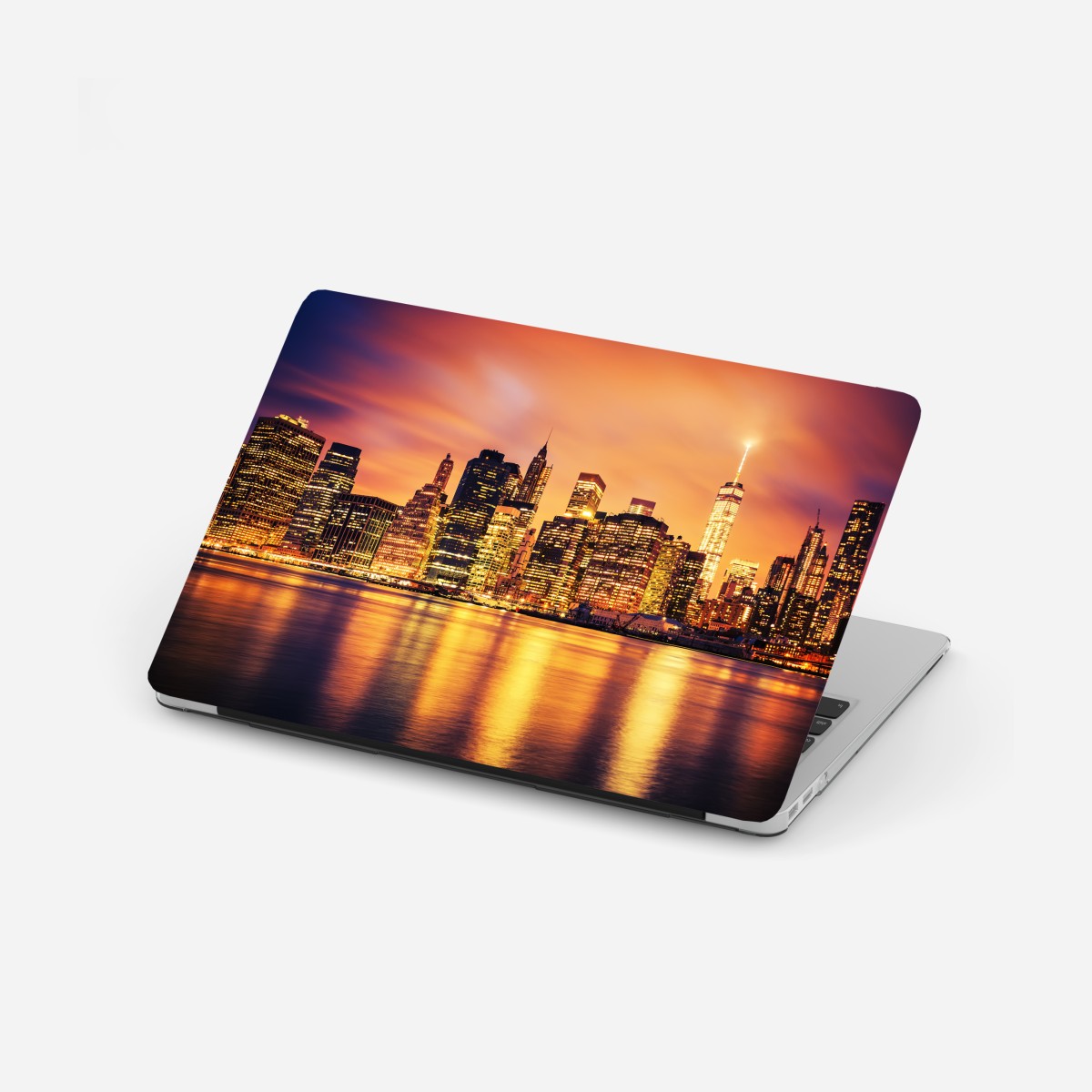 Laptop-Aufkleber New York skyline bei sonnenuntergang – Wallnifity®