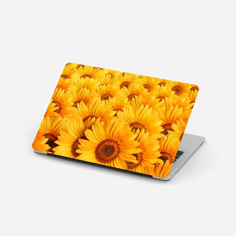 Laptop-Aufkleber goldenes sonnenblumenfeld