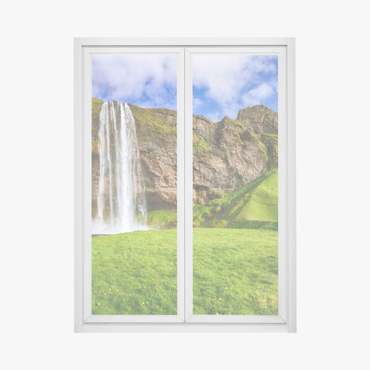 Fensteraufkleber Seljalandsfoss wasserfall panorama – Wallnifity®