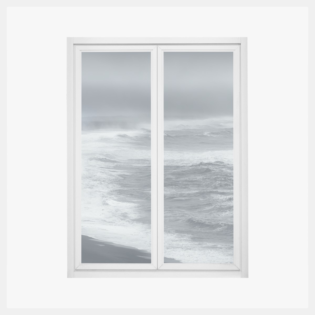 Fensteraufkleber stürmische küste von Island panorama – Wallnifity®