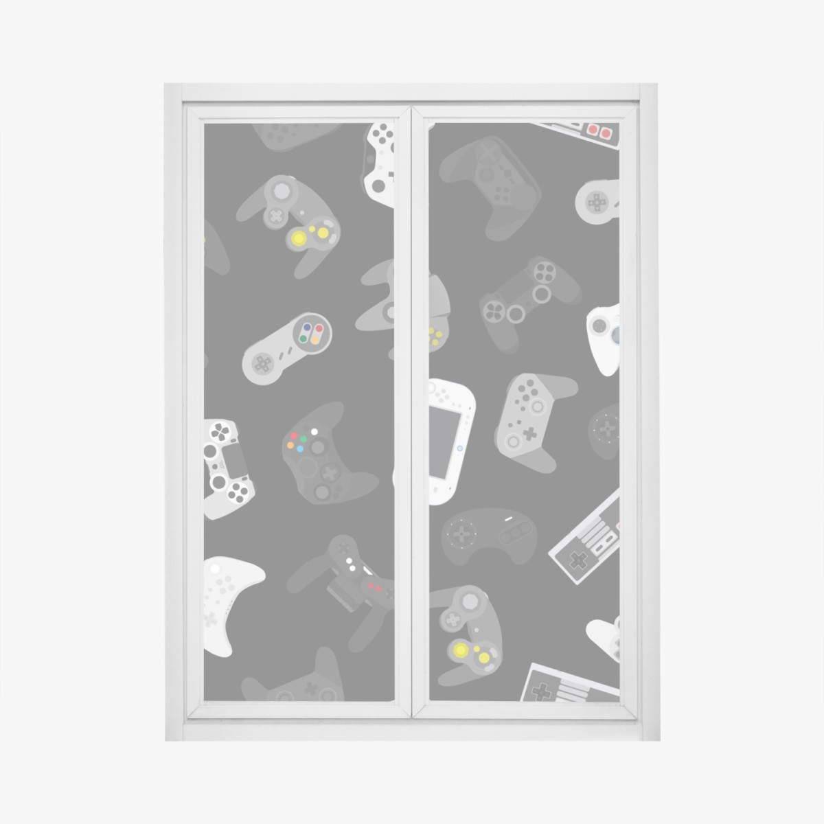 Fensteraufkleber retro controller muster – Wallnifity®