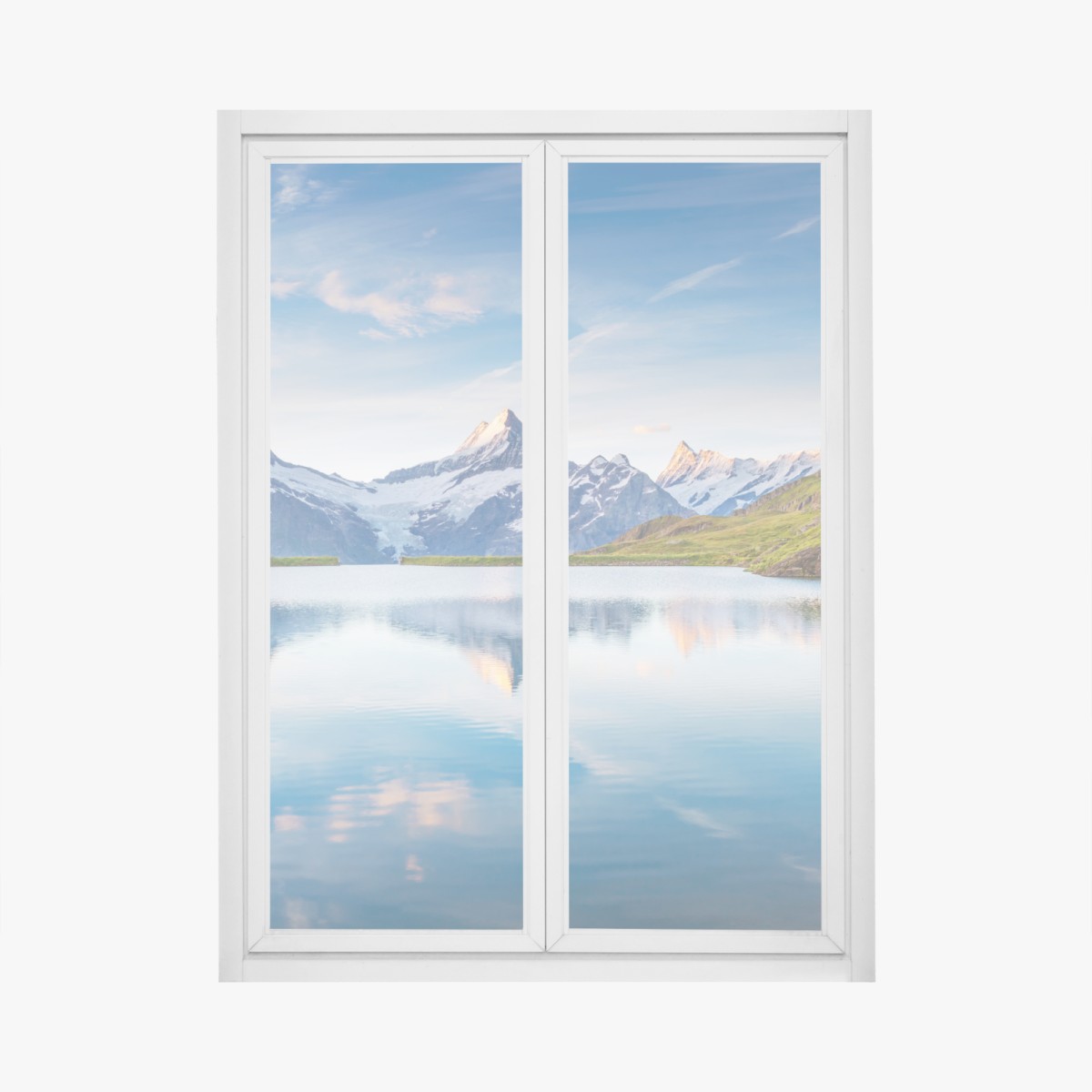 Fensteraufkleber majestätische Alpen-reflexion am Bachalpsee – Wallnifity®