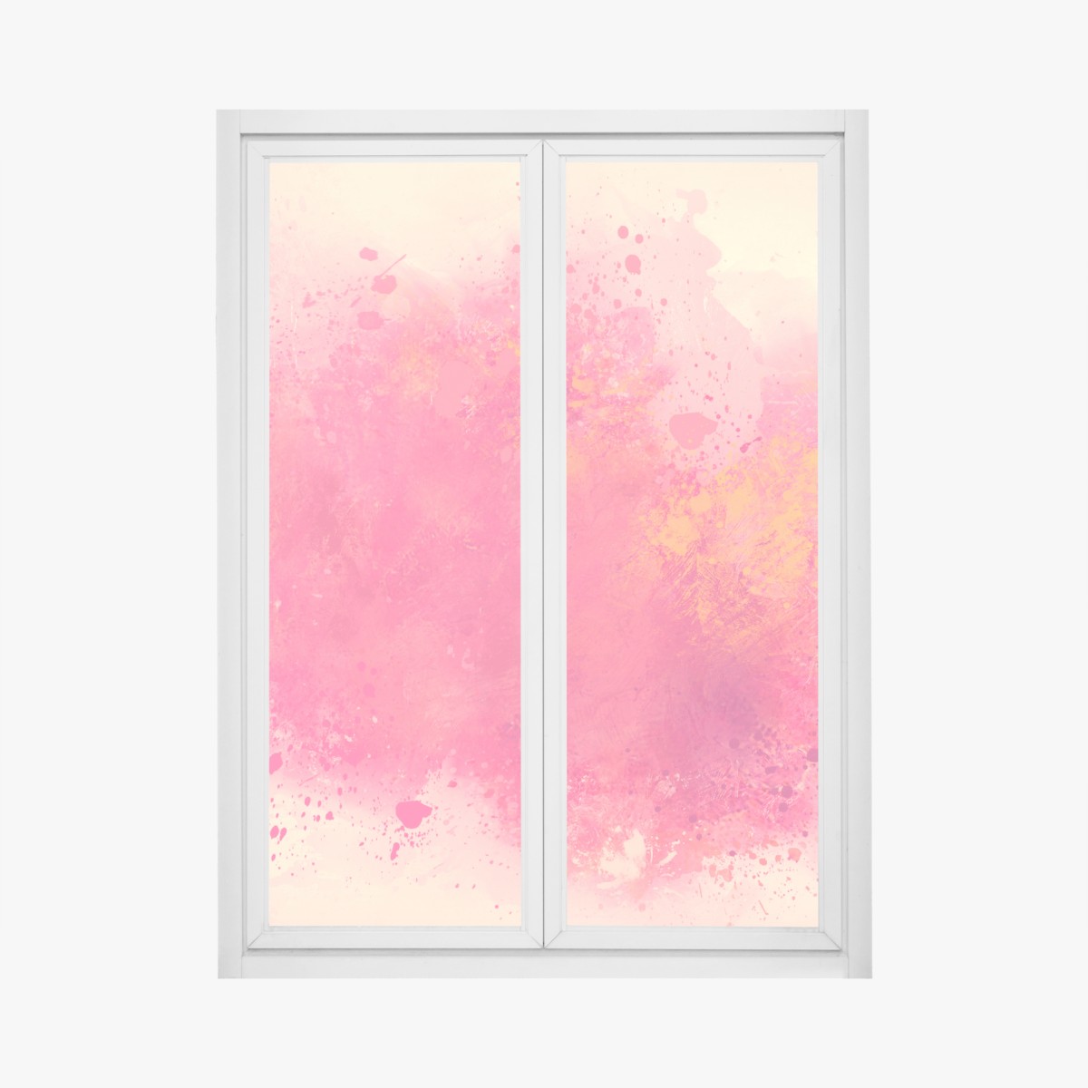 Fensteraufkleber lebendige rosa aquarellspritzer – Wallnifity®