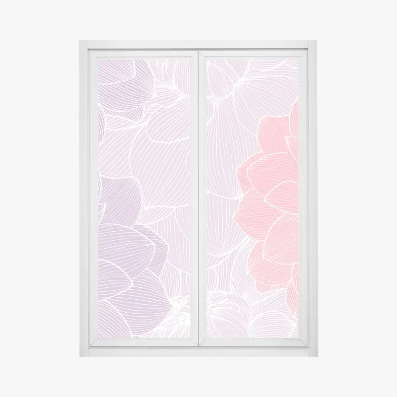 Fensteraufkleber zartes pastell blumenmuster