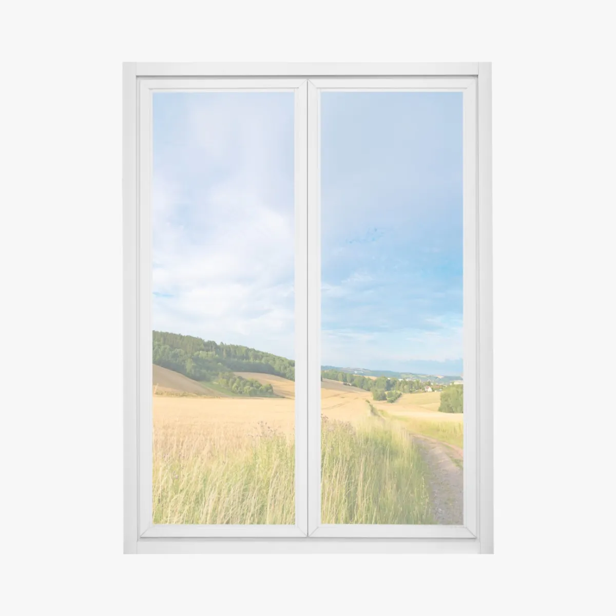 Fensteraufkleber morgendliche weizenlandschaft in Kansas – Wallnifity®