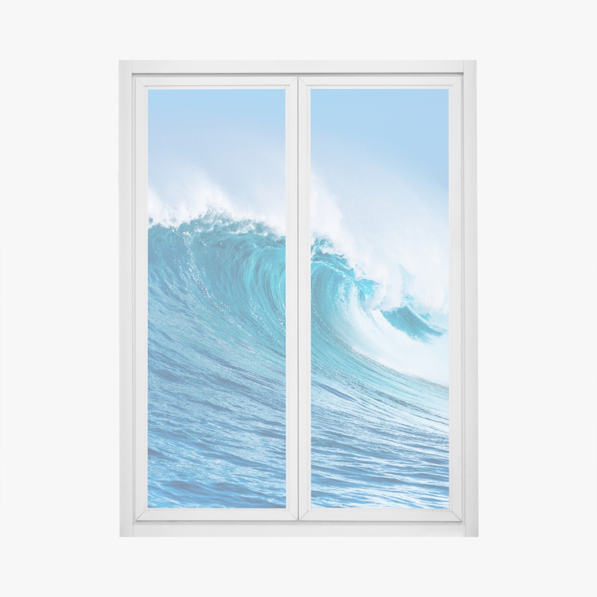Fensteraufkleber majestätische türkisfarbene ozeanwelle – Wallnifity®