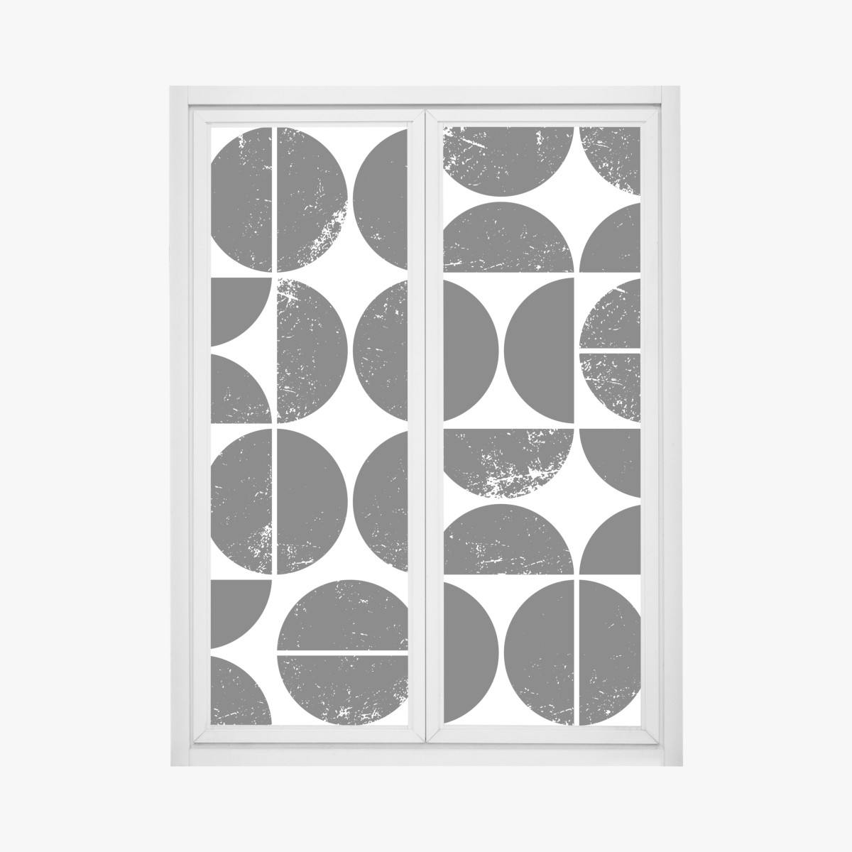 Fensteraufkleber schwarzes geometrisches kreismuster – Wallnifity®