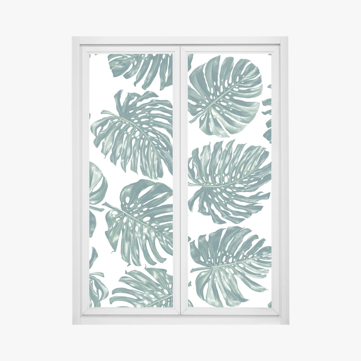 Fensteraufkleber monstera blatt botanisches muster – Wallnifity®