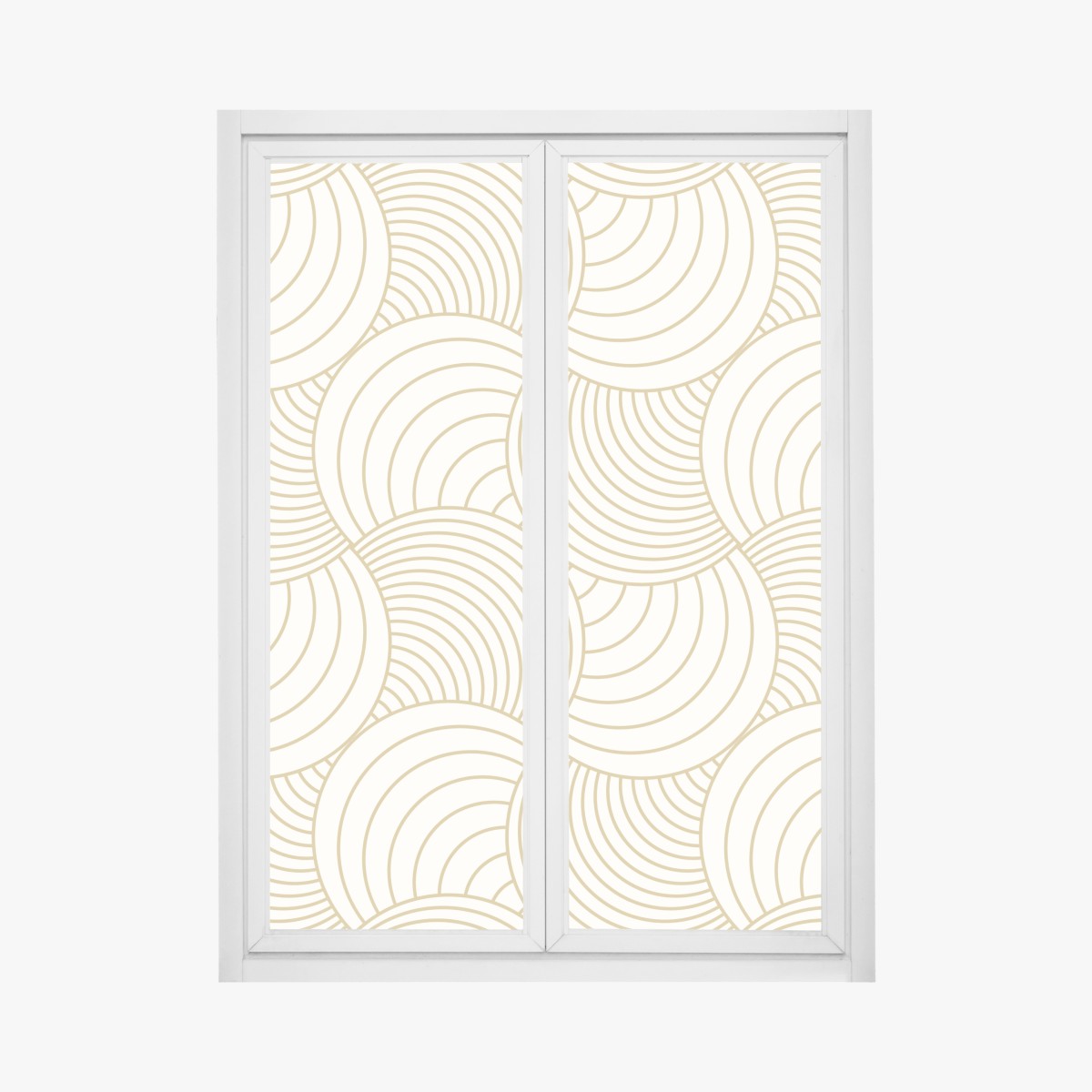 Fensteraufkleber goldenes art deco kreismuster – Wallnifity®