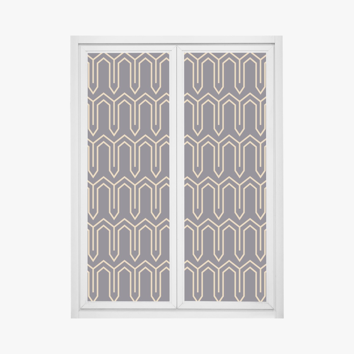 Fensteraufkleber art deco geometrisches muster in gold und schwarz – Wallnifity®