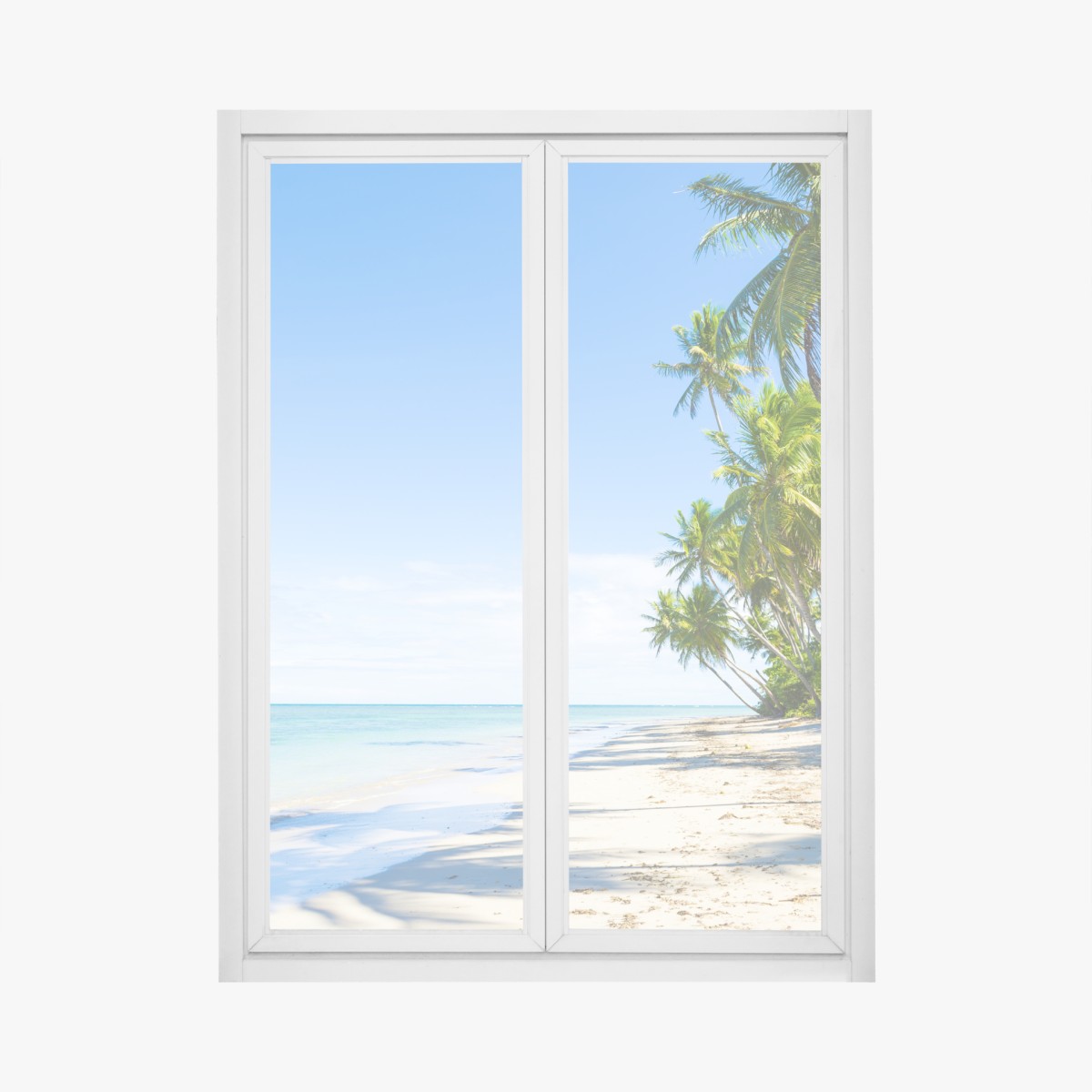 Fensteraufkleber tropischer palmenstrand – Wallnifity®