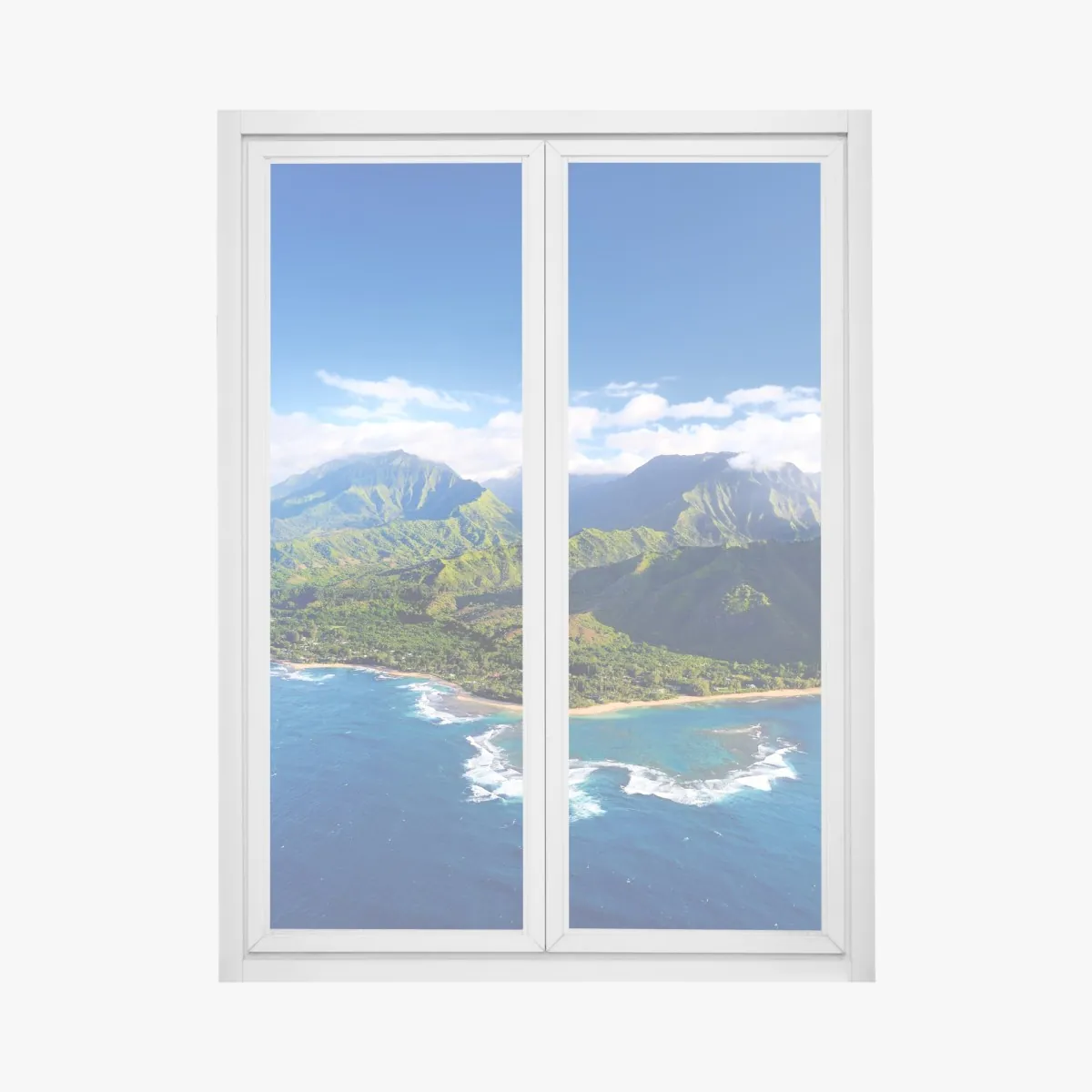 Fensteraufkleber panorama der tropischen küste aus der luft – Wallnifity®