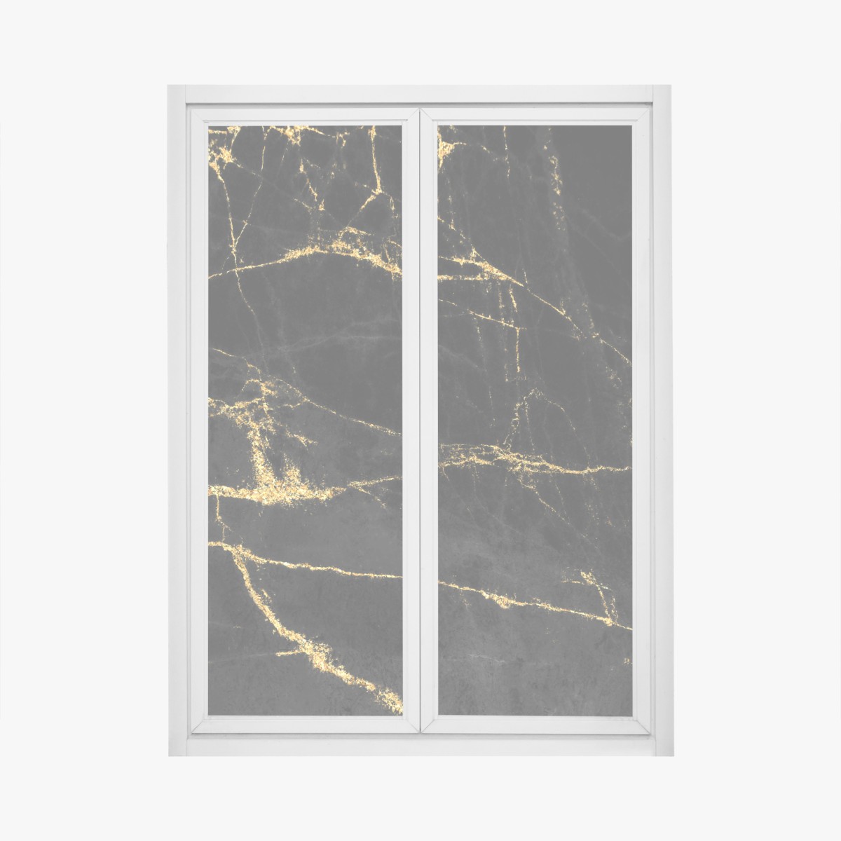 Fensteraufkleber schwarzer marmor mit goldenen adern – Wallnifity®