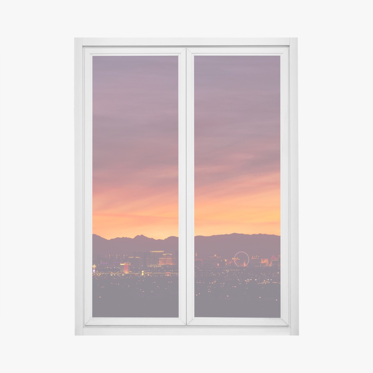 Fensteraufkleber Las Vegas sonnenuntergang skyline panorama – Wallnifity®