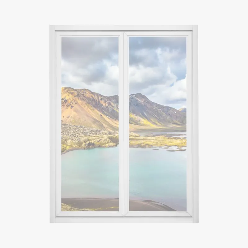 Fensteraufkleber sommersee auf Island