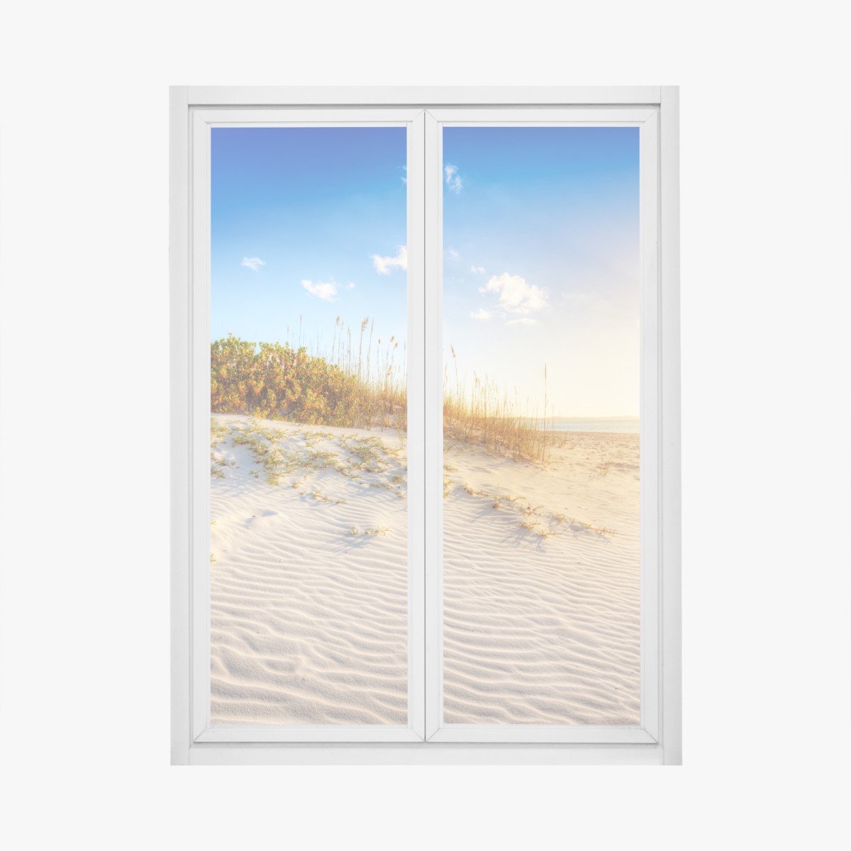 Fensteraufkleber sonnenuntergang über sanddünen von Grace Bay – Wallnifity®