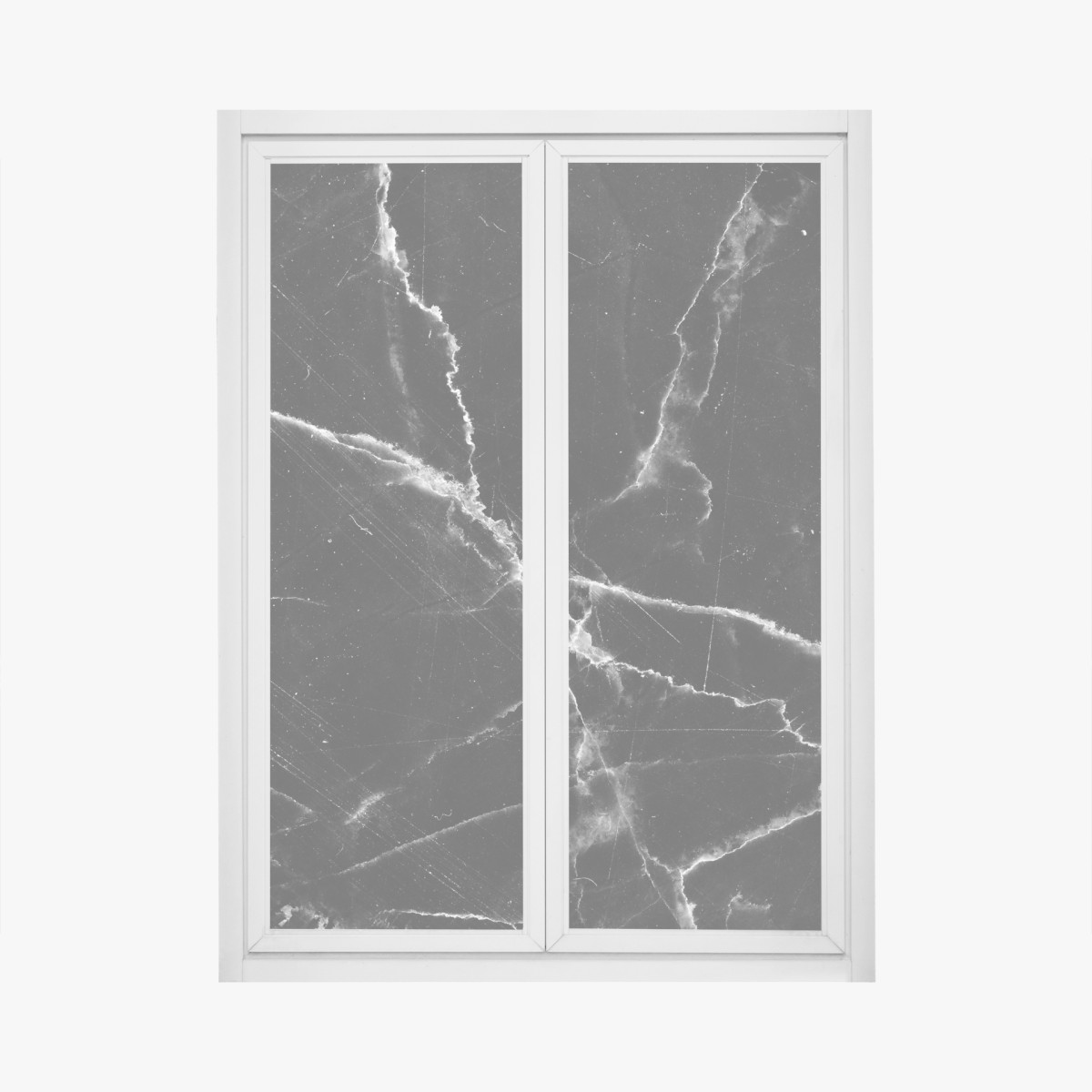 Fensteraufkleber schwarzer marmor mit weißen adern – Wallnifity®