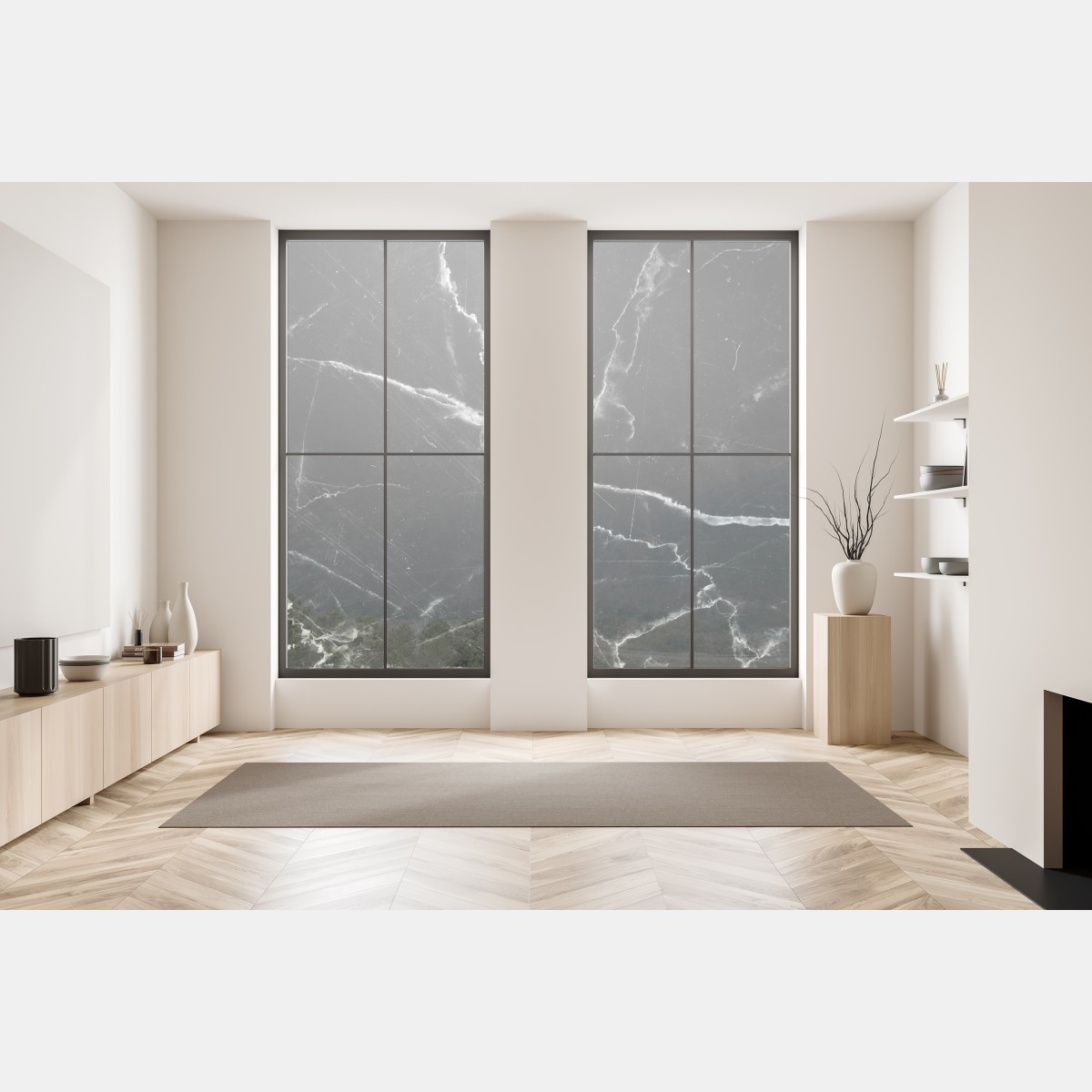 Fensteraufkleber schwarzer marmor mit weißen adern – Wallnifity® Fensteraufkleber schwarzer marmor mit weißen adern – Wallnifity®