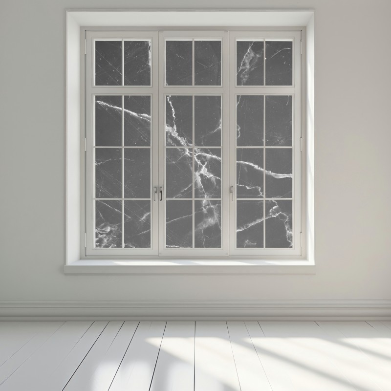 Fensteraufkleber schwarzer marmor mit weißen adern – Wallnifity® Fensteraufkleber schwarzer marmor mit weißen adern – Wallnifity®